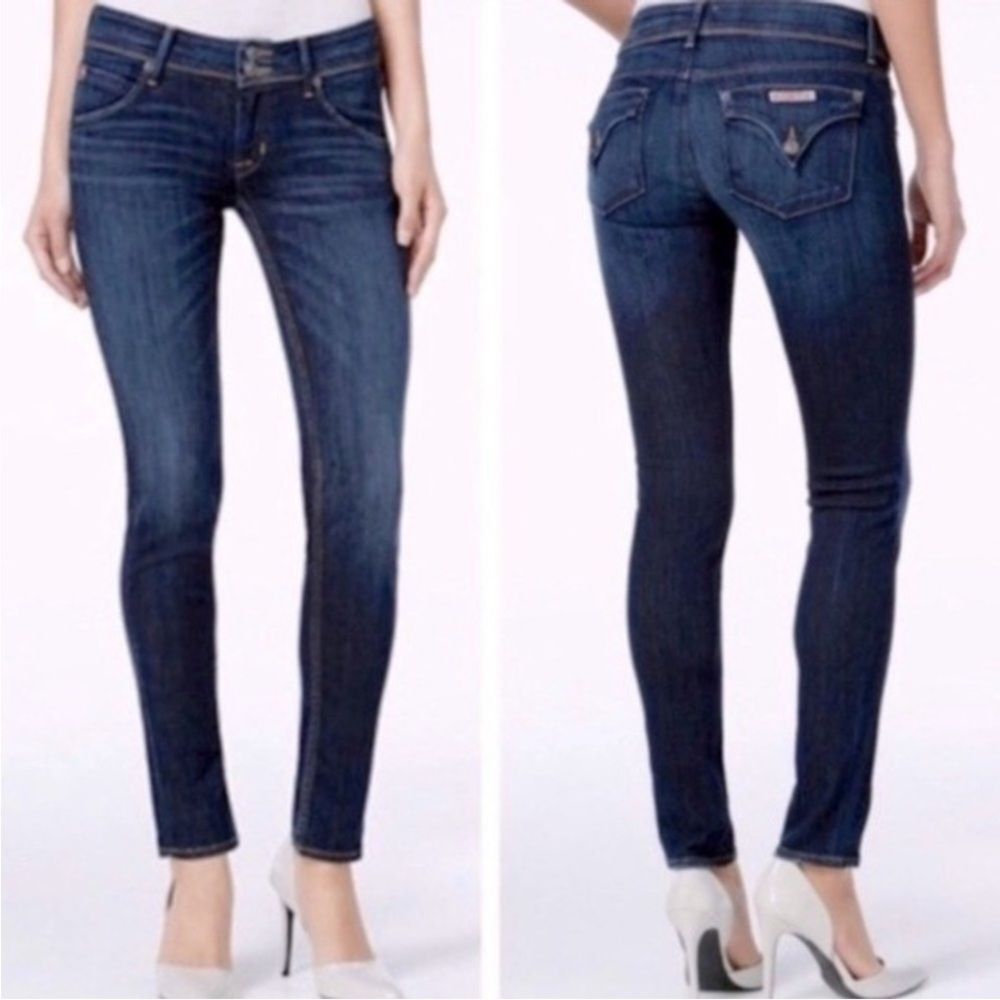 Hudson Collin Flap Skinny Ankle Jeans Size 26 in Shannon‎ Blue Wash Denim